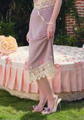 Celeste Flowers Jersey Midi Dress in Purple