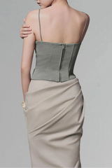 Blue Camellia Corset Top
