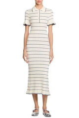 Knitted Maxi Dress in Ecru