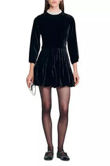 Puffy Mini Dress in Black