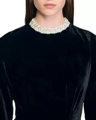 Puffy Mini Dress in Black