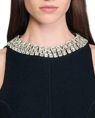 Collar Mini Dress in Black