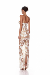 Illusion Mesh 3D Flower Dress