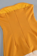 Mesh Maxi Dress in Orange