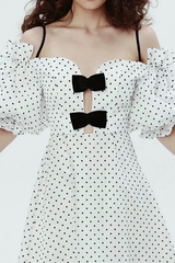 White Off-Shoulder Midi Dress