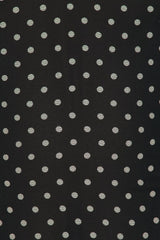 Polka Silk Sleeveless Halter Mini Dress in Black