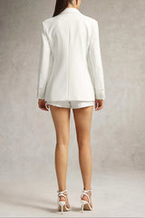 Long Sleeve Blazer in White