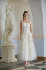 Neutral Lace Maxi Dress in White