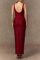 Plunging V-Neck Maxi Dress