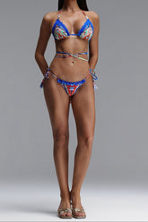 Lace Wrap Tie Two-Piece Bikini Set