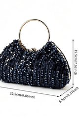 Sequin Ring Handle Formal Clutch