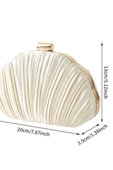 Satin Seashell Evening Clutch