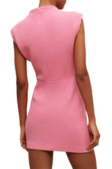 Sleeveless Mini Dress in Pink