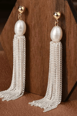 Silver Chain Drop Earrings