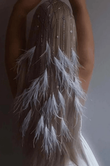 White Feather Cascade Head Chain