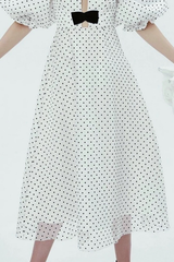 White Off-Shoulder Midi Dress