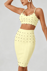 Two Piece Bodycon Midi Party Dress