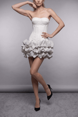 Corset Ruffle Mini Dress