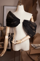 Black Sheer Off Shoulder Shawl