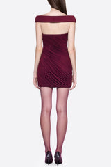 Off-Shoulder Asymmetrical-Mini Dress