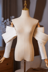 Off Shoulder Satin Detachable Wedding Sleeves