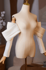 Off Shoulder Satin Detachable Wedding Sleeves