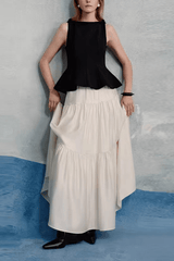 Two Piece Maxi Set Layered Skirt
