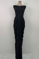 Ruched Off Shoulder Maxi Dress