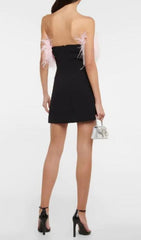 Crystal Mini Dress In Black