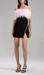Crystal Mini Dress In Black