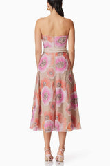Flower Sequin Embellished Midi Dress