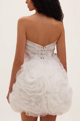 Organza White Mini Dress