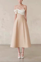 3D Floral Color-Block Dress