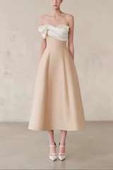 3D Floral Color-Block Dress