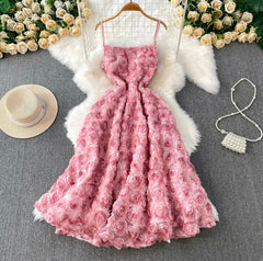 Briar Floral Midi Dress In Pink