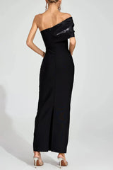 Black Diamond Bandage Maxi Dress