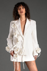Long Sleeve 3D Flower Blazer