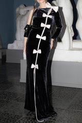 Cascade Maxi Dress in Black