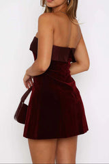 Bodycon Mini Dress in Wine