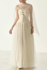 Cut Out Sheer Sash Maxi Dress