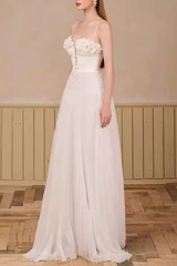 3D Floral Strap Maxi Dress