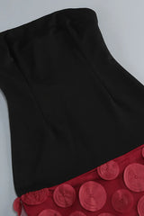 Mesh Maxi Dress in Red