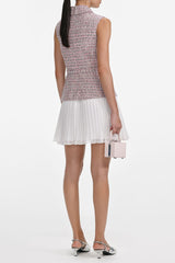 Pink Boucle Mini Dress