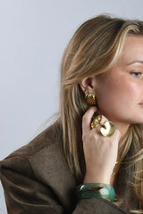 Glod Earring With 18K Gold Plating Waterproof