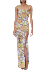 Floral Sequin Maxi Dress