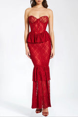 Lace Corset Maxi Dress