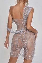 BaiSplit Sequin Mini Dress