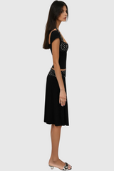 Halter Neck Ruffle Skirt Set