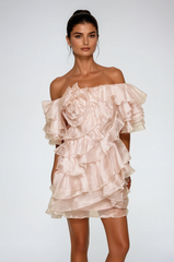 Blandine Ruffle Ruch Mini Dress