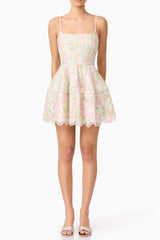 Floral Mini Dress in Multicolor